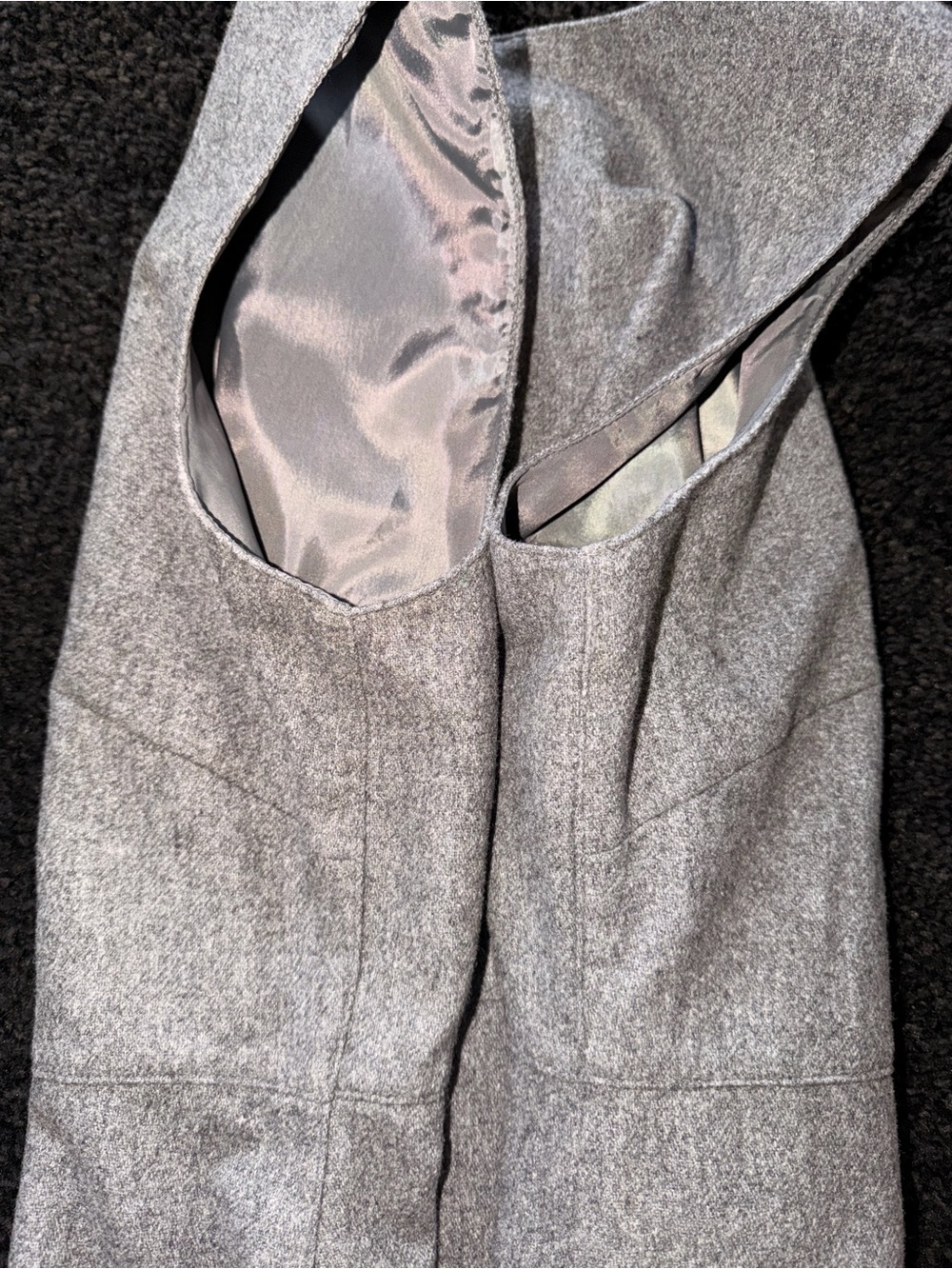 GAP Gray Wool Blend Sheath Dress Size 10 Lined Work Holiday Career Winter - Picture 4 of 11